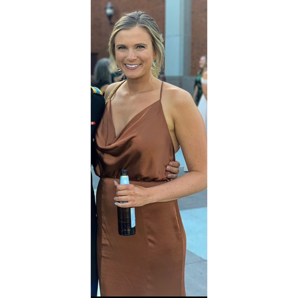 Fame and Partners Bronze Gown - Size 6